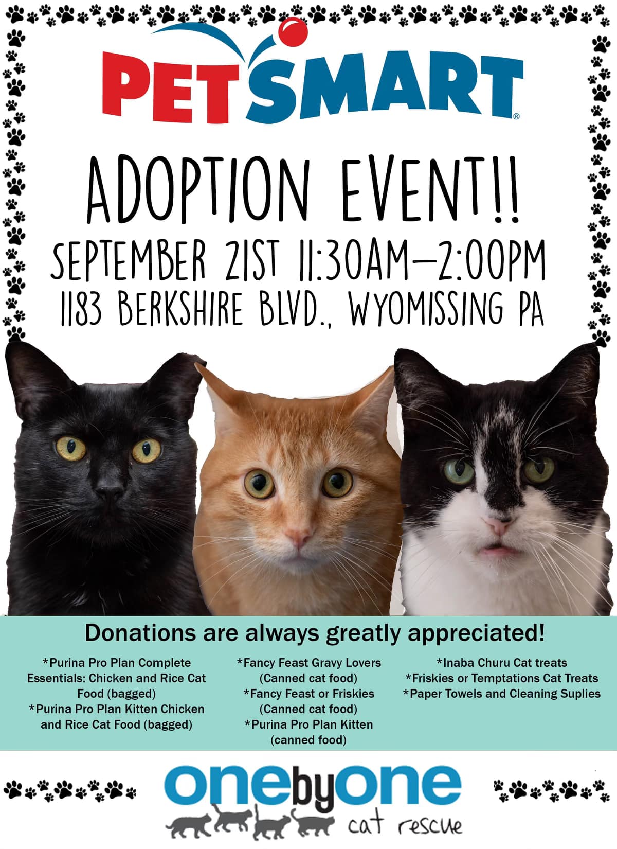 Petsmart orders cat adoption events